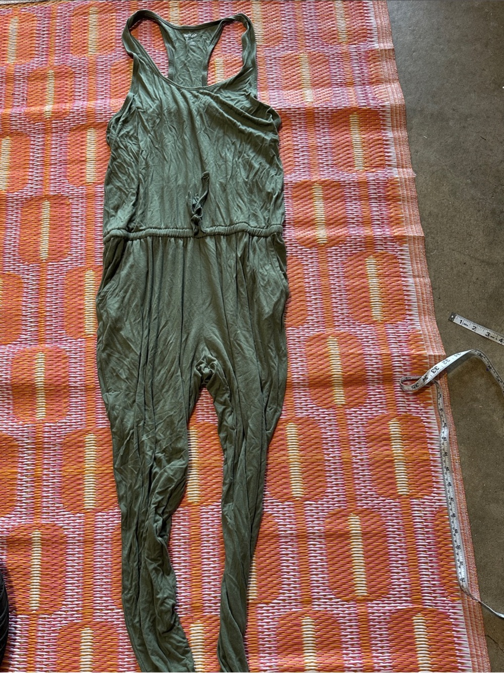 aerie Olive Racerback Utility Jumpsuit